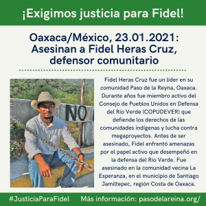 Exigimos justicia para Fidel